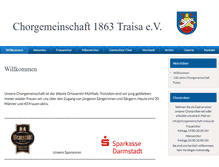 Tablet Screenshot of chorgemeinschaft-traisa.de